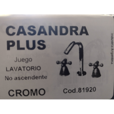 Grifería Lavatorio Delta Casandra Plus Alto Cromo Metal+ Abs