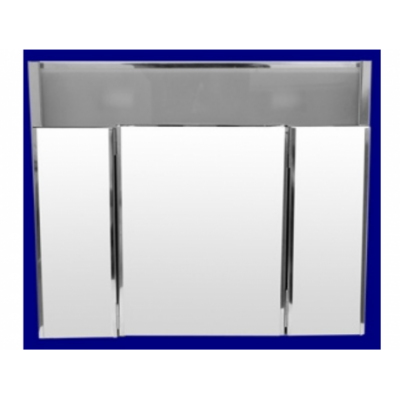 Botiquín HB 5103 Acero Inox 3 Cuerpos C/ Repisa Luz 54x42 cm