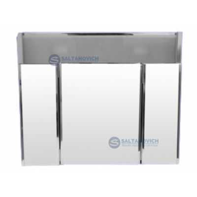 Botiquín HB 5103 Acero Inox 3 Cuerpos C/ Repisa Luz 54x42 cm