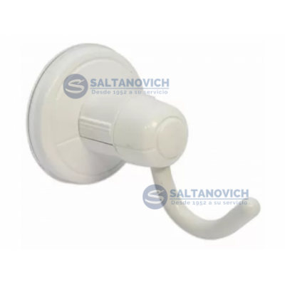 Percha Perchero Baño Aguaclara ABS Blanco C/Sopapa Resistente