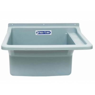 Pileta Lavadero C/Fregadero C/Jabonera PVC Gris 50x60cm 35l