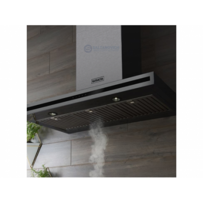 Campana Barbacoa B90d 90cm Pared Acero Inox 190w Luz Led 3v