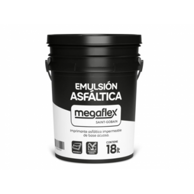 Emulsión Asfáltica Megaflex 18lts Impermeable Base Acuosa