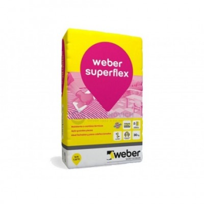 Pegamento Weber Superflex 30kgs Adhesivo Interior Exterior