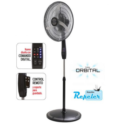 Ventilador De Pie Liliana Vpd20r Comando Digital 90 Watts