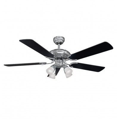 Ventilador Techo Liliana VTHM415 Luz Reversible Silver/Negro