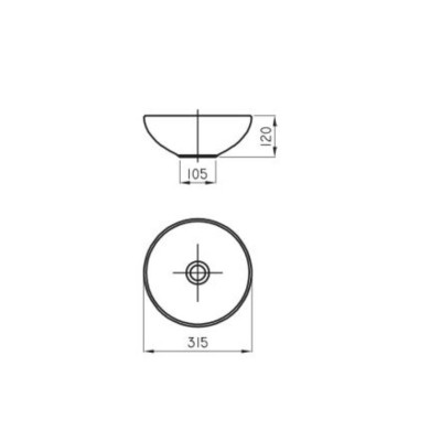 Bacha Loza Ferrum Persis Para Apoyar Redonda 32cm Blanca