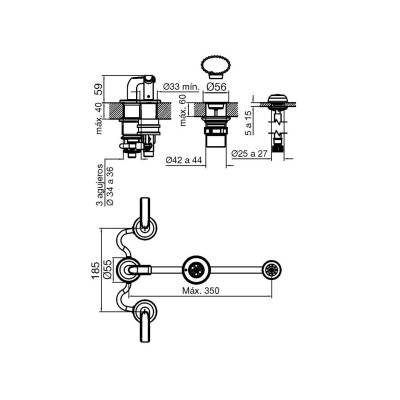 Grifería Para Bidet FV Modelo Ciprés 0295N2