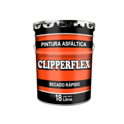Pintura Asfaltica Clipperflex 18l Base Solvente Seca Rápido