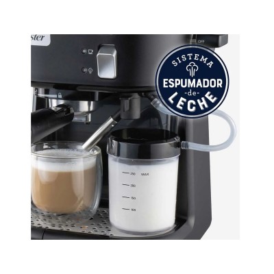 Cafetera Oster Espresso Espumador 15 Bares Negra Bvstem5501b