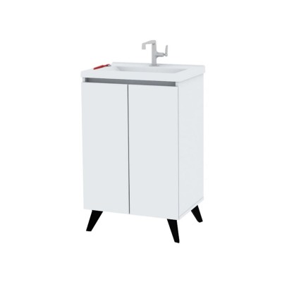 Mueble de Baño Centro Estant Blanco 50cm Bacha Acrilica 1A