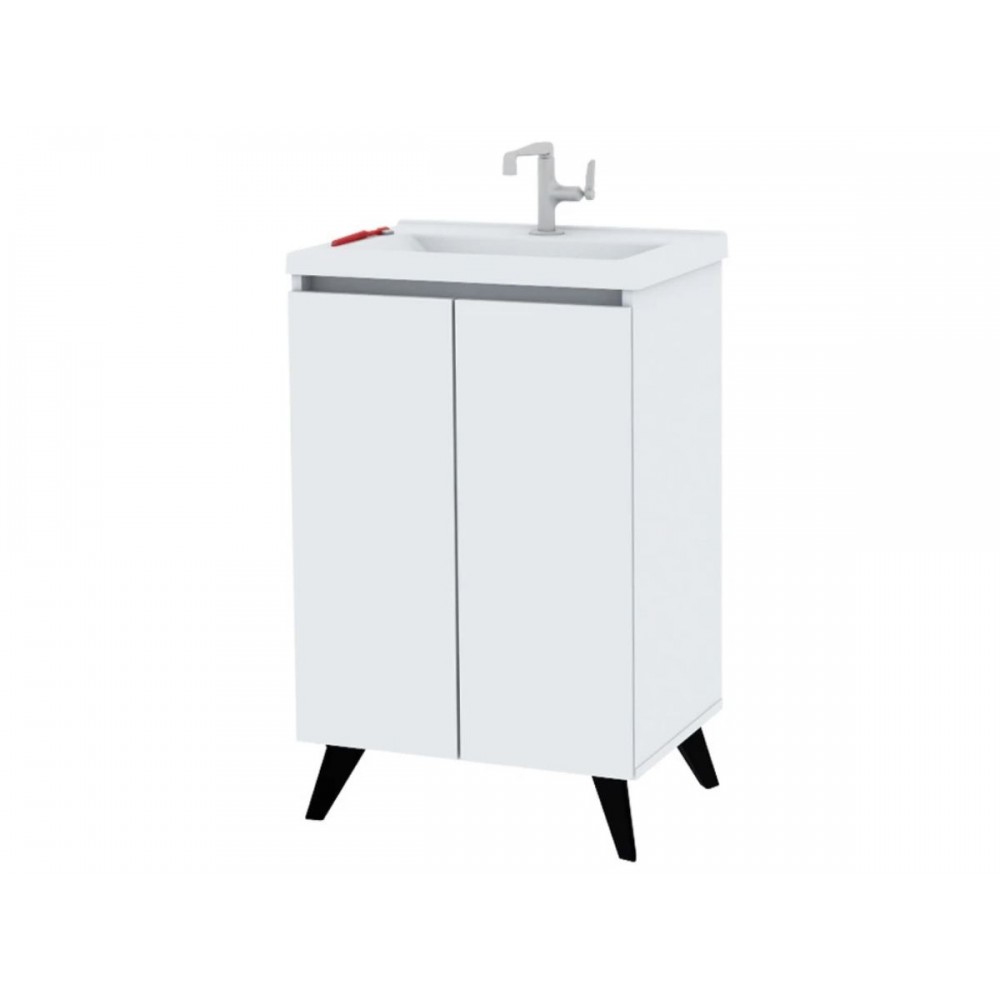 Mueble de Baño Centro Estant Blanco 50cm Bacha Acrilica 1A