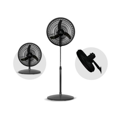 Ventilador 3 EN 1 Pie/Mesa/Pared 18" Whitenblack WBVP18K