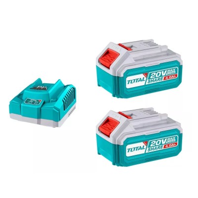 CARGADOR 4.0 AH Con 2 BATERIAS  TOTAL INDUSTRIAL TFBCPK14244