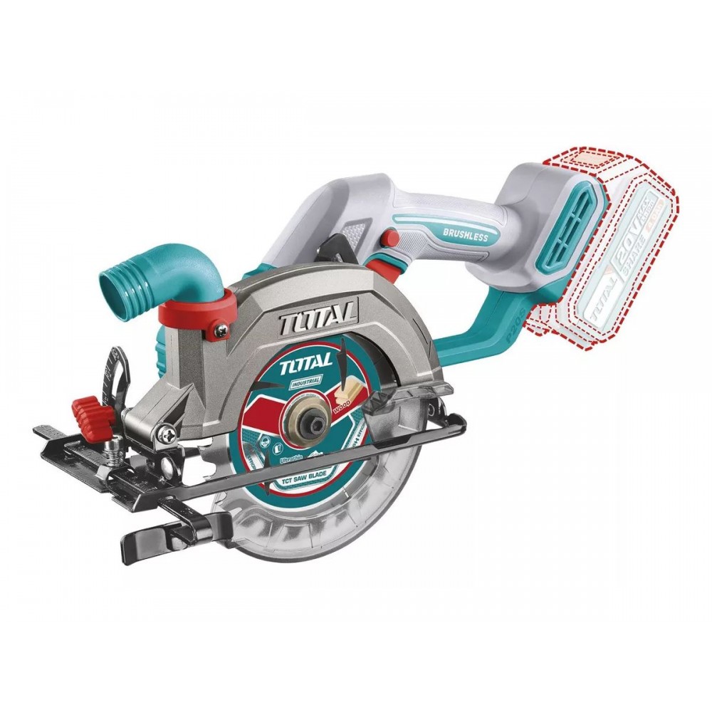 SIERRA CIRCULAR INALAMBRICA 20V TOTAL INDUSTRIAL SIN /BATERIA TSLI1402