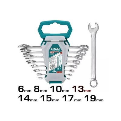Set De Llaves Combinadas 8 Pcs Industrial Total THT102286-1
