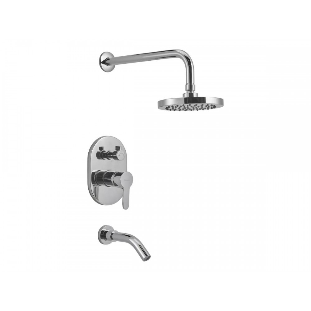 Griferia Baño Ducha Adra 80-203 Plus Peirano Monocomando C Acabado Brillante Color Plateado