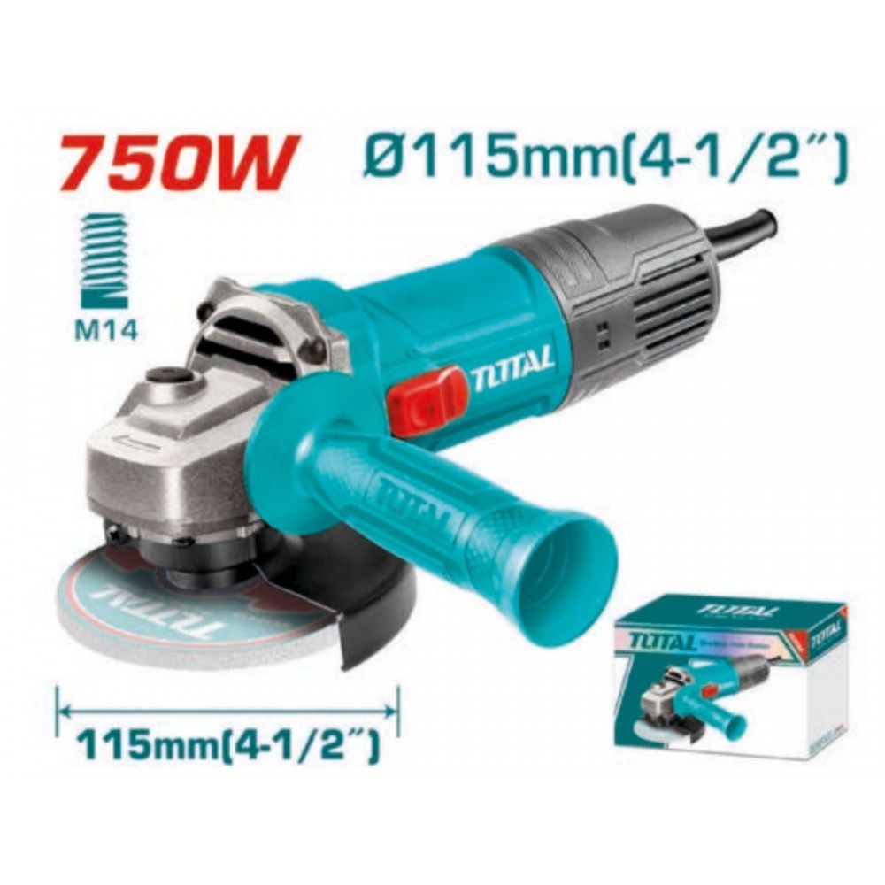 AMOLADORA ANGULAR 750W-115MM TOTAL INDUSTRIAL TG10711556-4