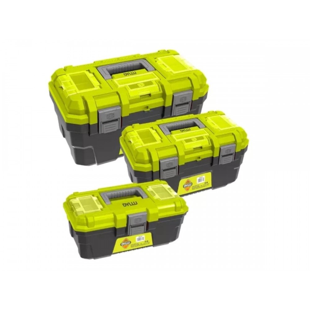 CAJA DE HERRAMIENTA SET X 3 PLASTICO DYLLU DTTB2103 (13"-16"-19")