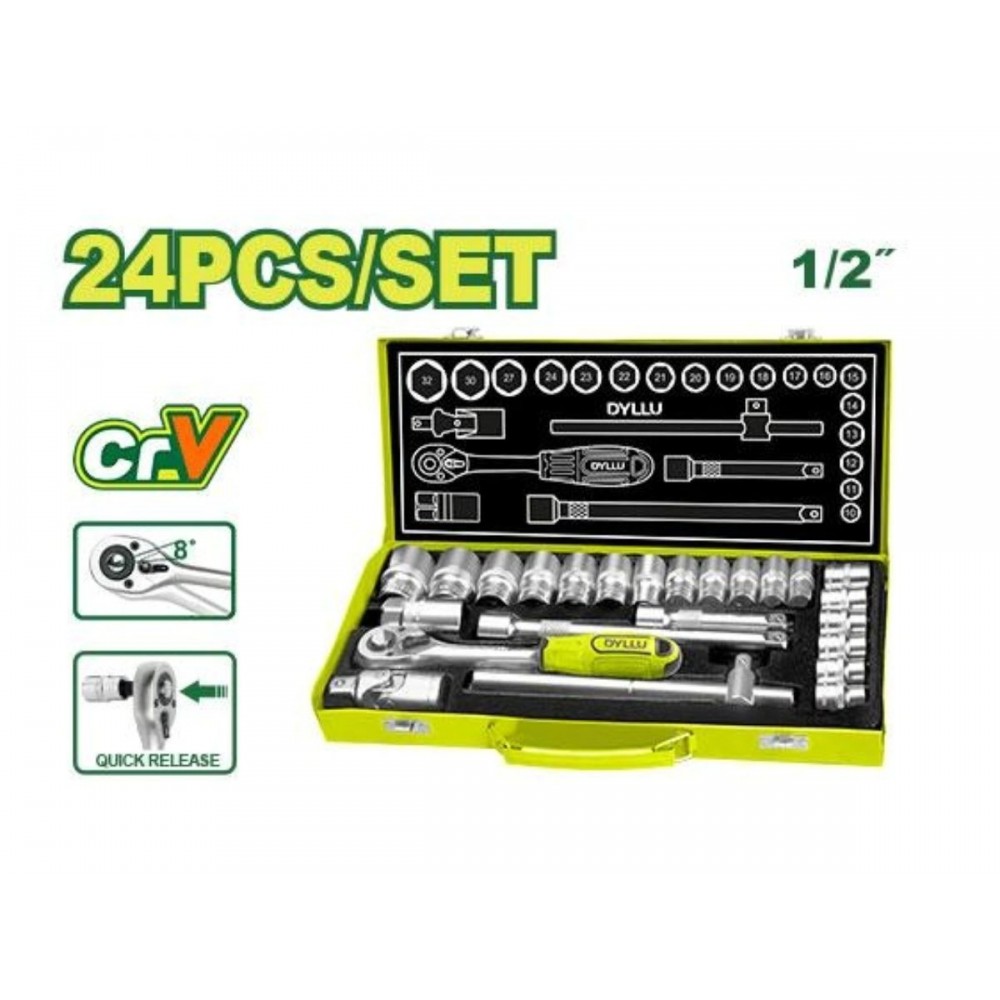 CAJA DE HERRAMIENTAS DE 24 Pcs TUBOS DYLLU DTST2L24