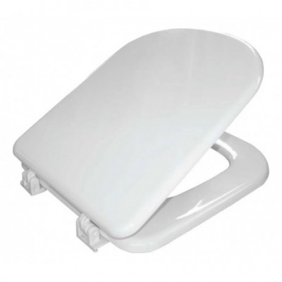 Asiento Tapa Inodoro Madera Laqueada Linea Bari Blanco