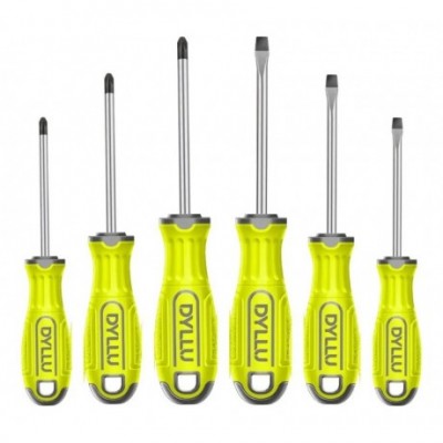 Set Kit De 6 Destornilladores Phillips Plano Dyllu By Total