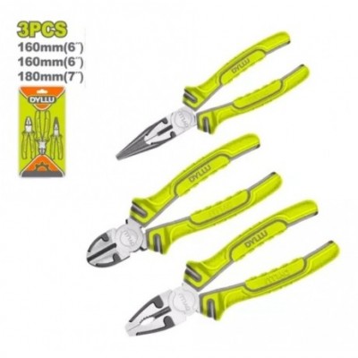 Kit 3 Pinzas 6'' 160mm Dyllu By Total