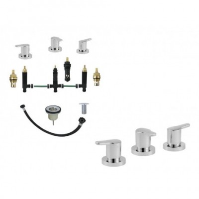 Grifería Bidet Lago Línea Davos Cromo Lg04c70