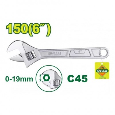 Llave Francesa 150mm Dyllu Dtaw1106 Color Cromado