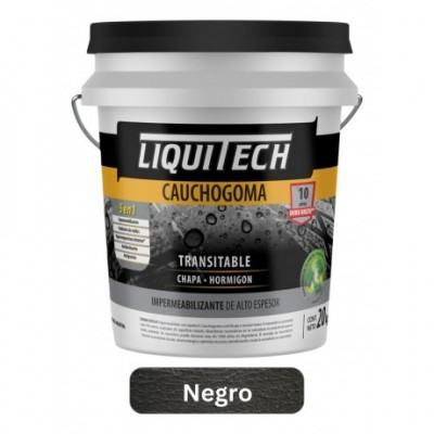 Membrana Cauchogoma Impermeabilizante P/ Techos Negro 20kg Negro Mate