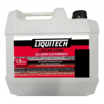Sellador Elastomérico Caucho Goma 5lt Liquitech