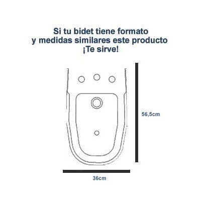 Tapa Asiento Bidet Dama Mdf H. cromo Reforzada Derpla Pringles