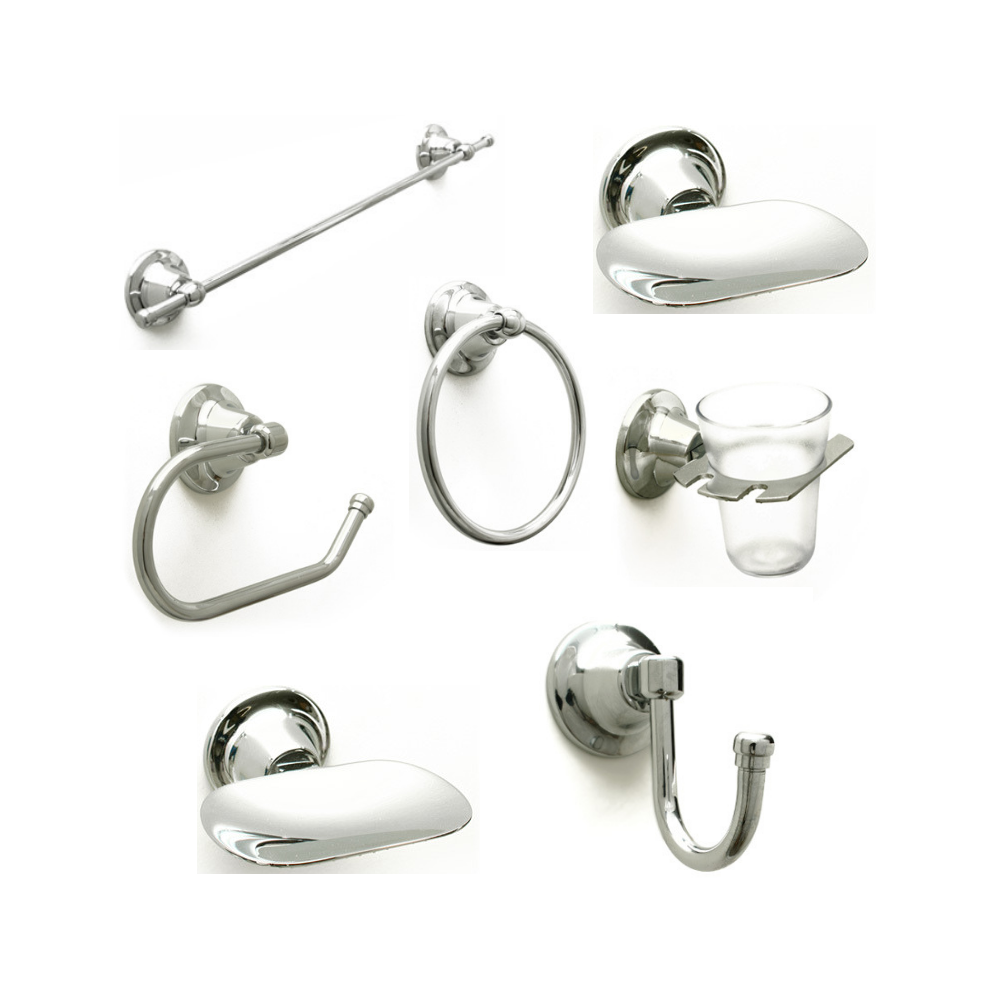 Set accesorios para baño 6 piezas galicia cromado