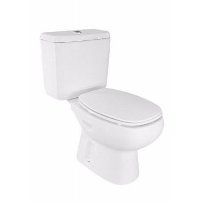 Combo Baño Inodoro Largo + Mochila Monaco Roca Blanco