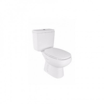 Combo Baño Inodoro Largo + Mochila Monaco Roca Blanco