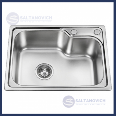Bacha De Cocina Simple Empotrar Starken T5642 Acero Inox 56x42x20 cm