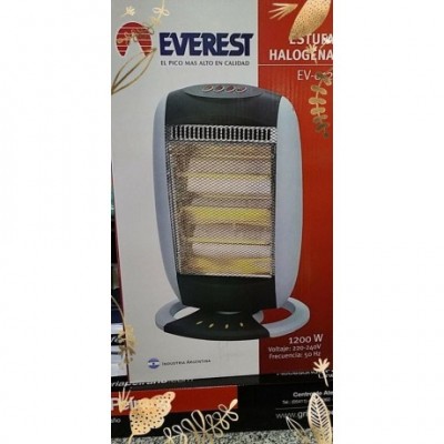 Calefactor Estufa Halogena Everest Ev-012 3 Niveles Potencia