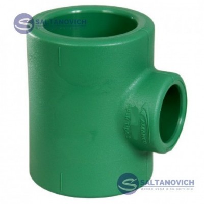 Tee Fusión 50 X 25 Mm Reducción Verde Central Amanco