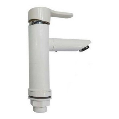 Lavatorio Monocomando Mozart Moz9374 Plástico Blanco Cromo
