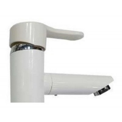 Lavatorio Monocomando Mozart Moz9374 Plástico Blanco Cromo
