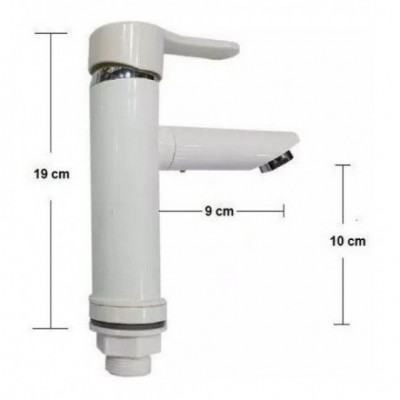Lavatorio Monocomando Mozart Moz9374 Plástico Blanco Cromo