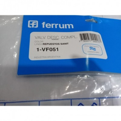Válvula Descarga Completa Ferrum Vf051 P/depósito Andina
