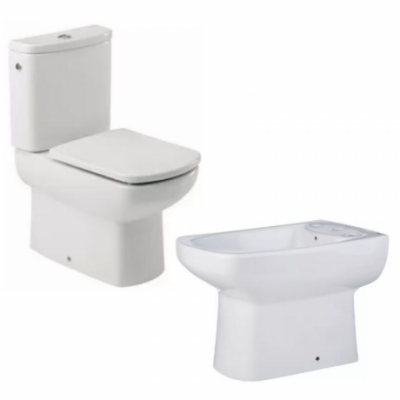 Inodoro + Mochila + Bidet Dama Senso + Grifería Peirano Adra