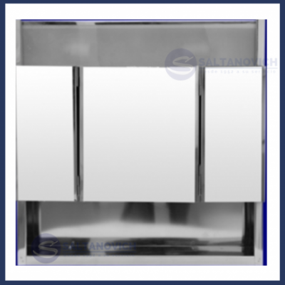 Botiquín Hb 5105 Acero Inox 3 Cuerpos C/repisa + Luz 50x50cm