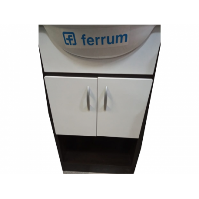 Vanitory Amube P/ Mesada Venecia 48cm Ferrum Wengue Y Blanco